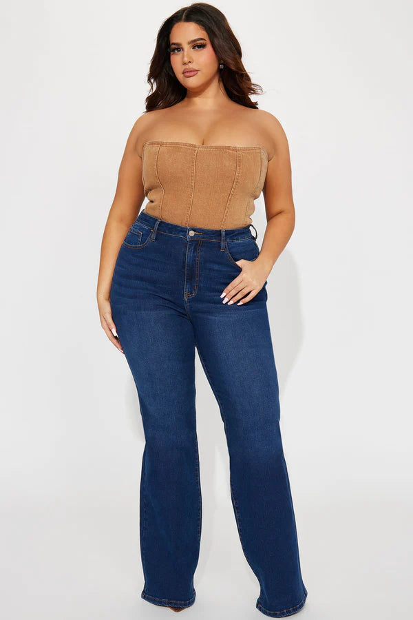 Jeans BBL taille haute