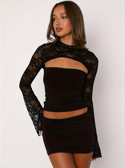 Haut de luxe élégant en dentelle