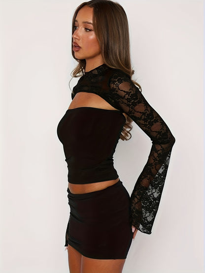 Haut de luxe élégant en dentelle